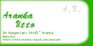 aranka utto business card